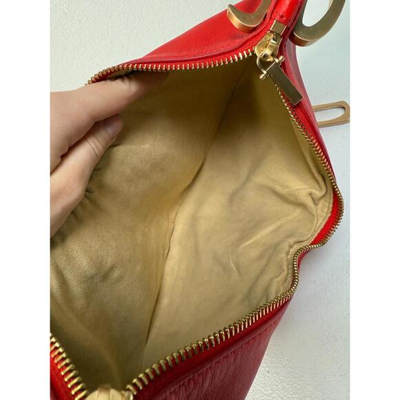 Cult Gaia Red Ubah Clutch with Broken Handle and Small Stain - Picture 8 of 9